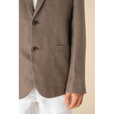 Men's washed effect linen blazer
